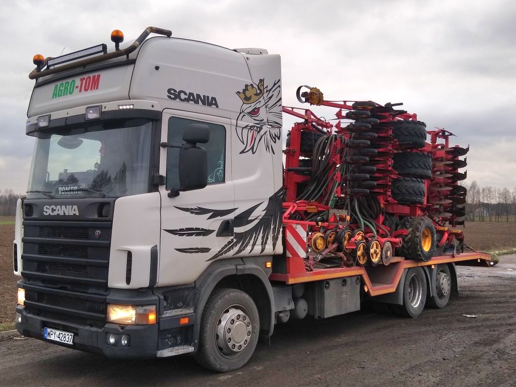 Transport   maszyn rolniczych, budowlanych kombajnów usługi transporto