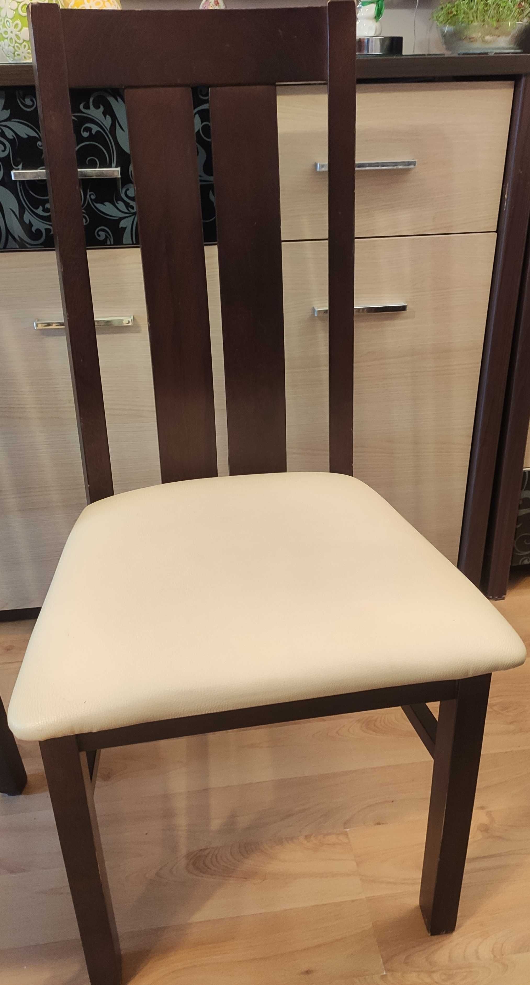 Komplet 4 krzeseł, krzesło drewniane, solidne, eleganckie
