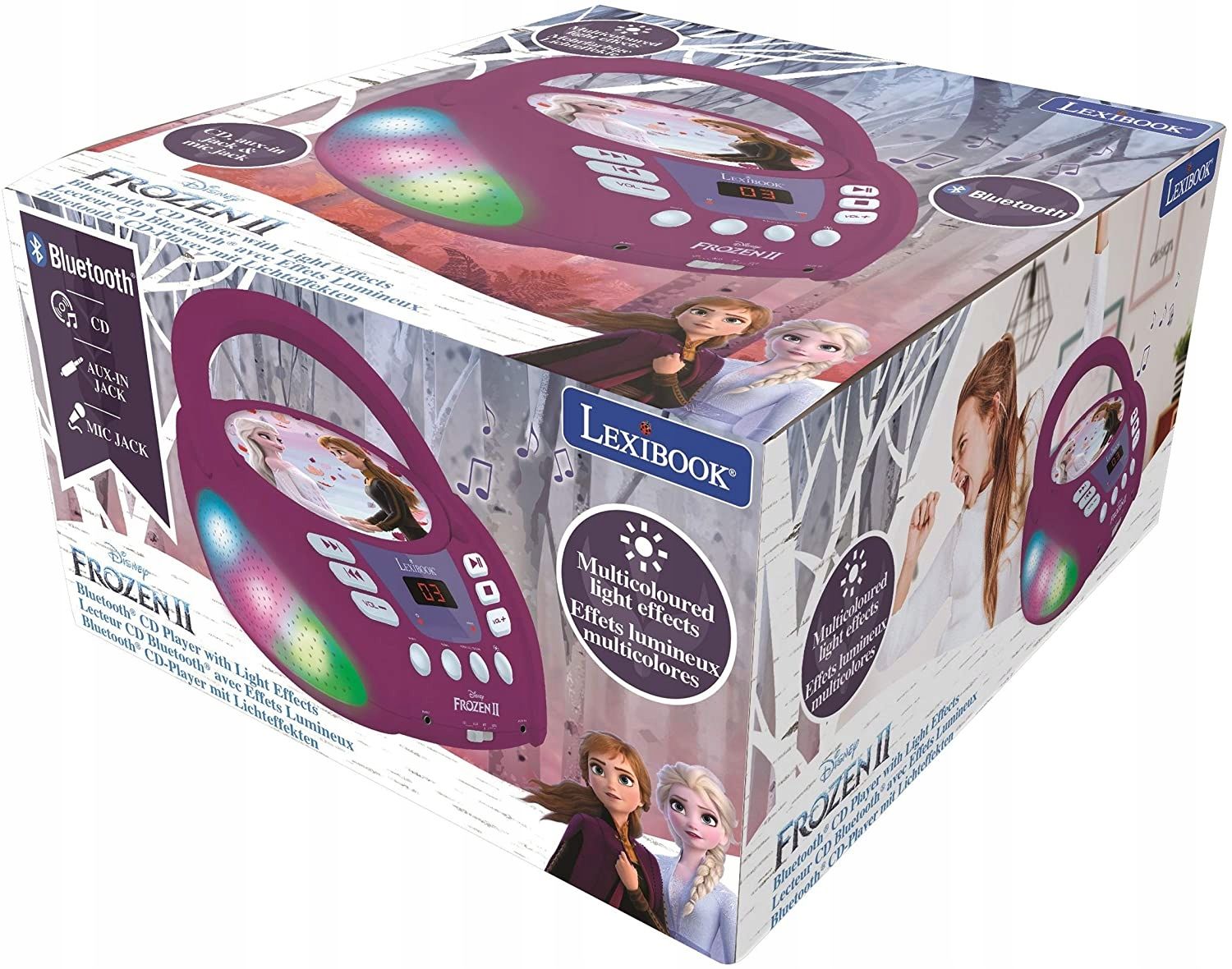 Boombox Frozen Odtwarzacz Cd Aux Mi Kraina Lodu