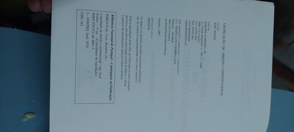 Livro - legislação de direito constitucional