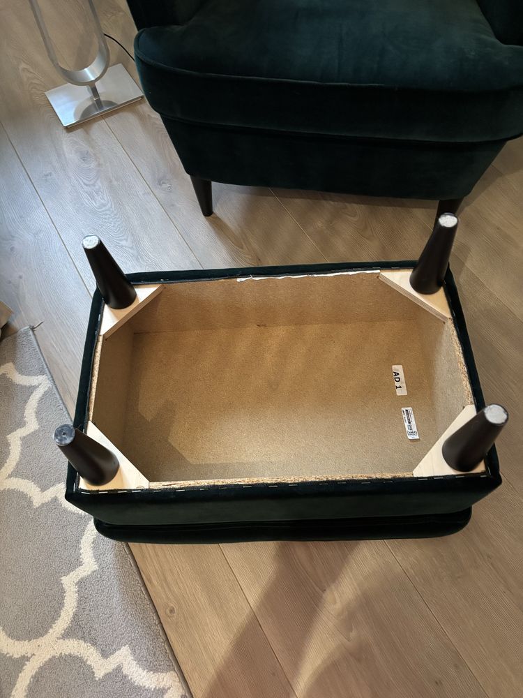 Fotel z podnóżkiem Strandmon uszak Ikea