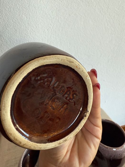 Conjunto de 6 canecas vintage em cerâmica Vidago