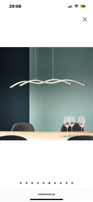Lampa wisząca LED srebrna