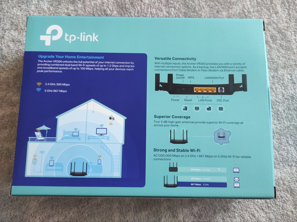 Router TP-LINK VR300 VDSL2 / ADSL2 AC1200