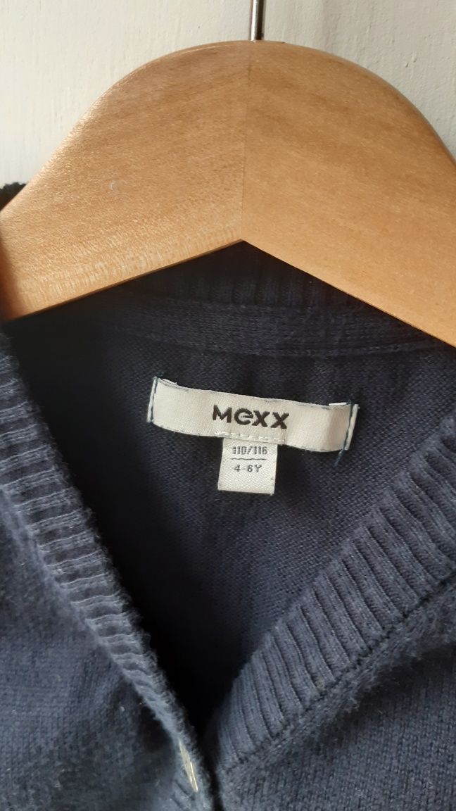 Sweter sweterek zapinany kardigann elegancki granatowy Mexx 110 116