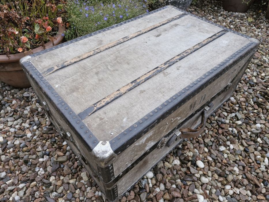 Stary Zabytkowy Kufer Podróżny XIX wiek