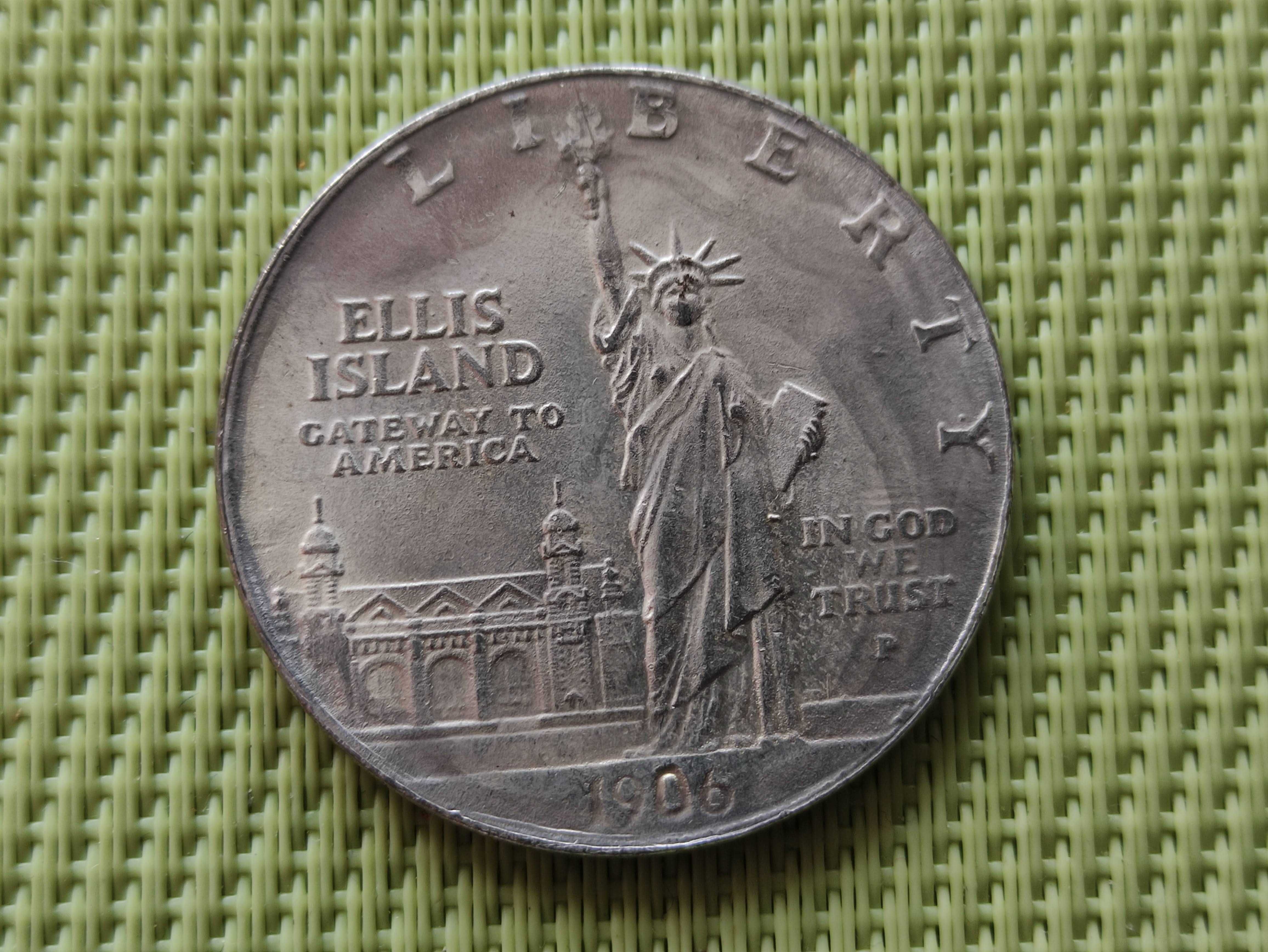 Moneta/Numizmat/Kopia - 1 DOLLAR 1906 USA - ''ELLIS ISLAND''