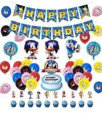 Sonic Sonik zestaw urodzinowy dekoracja