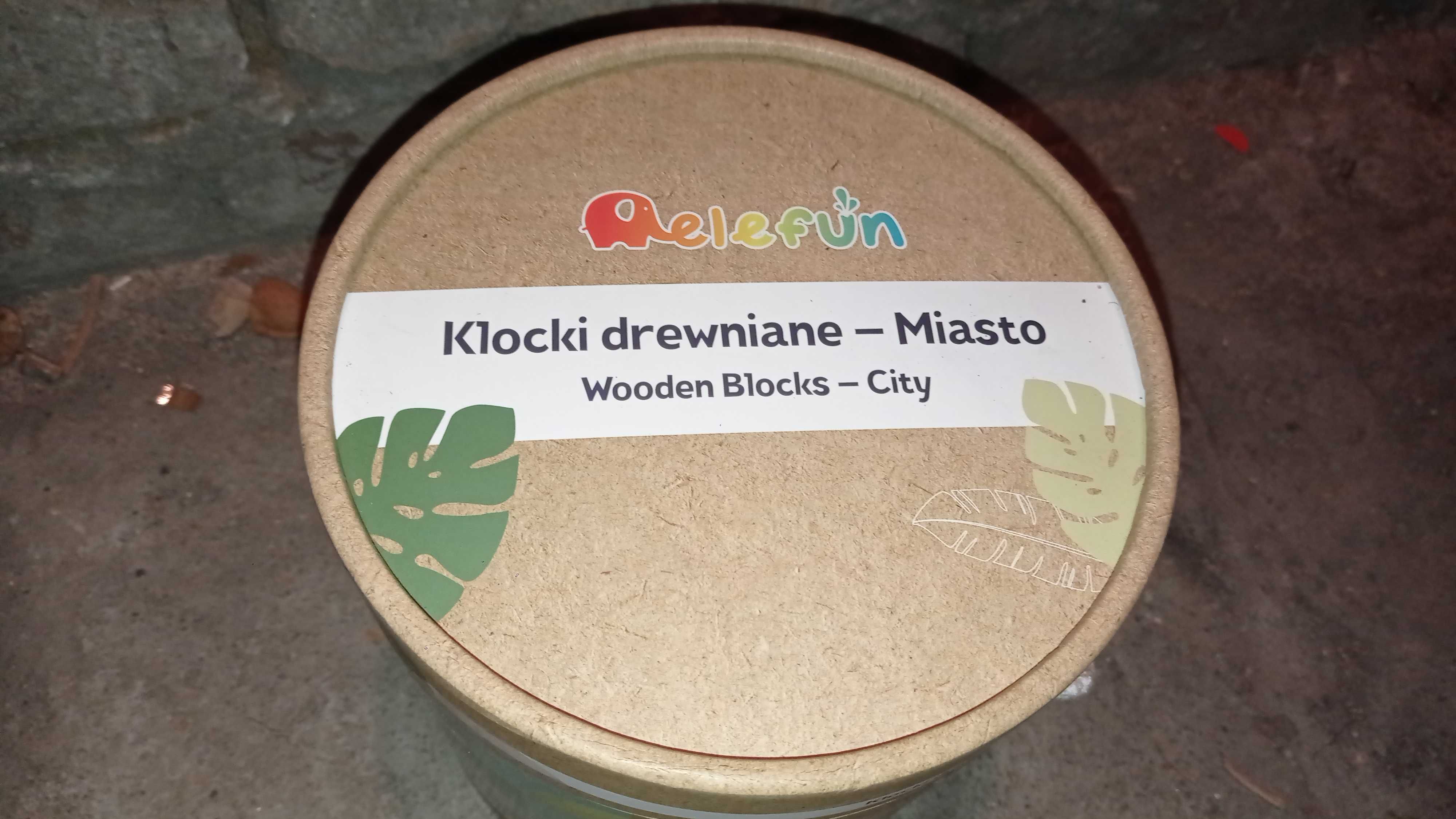 Klocki Drewniane +18mies. - Miasto - NOWE - Lego Puzzle!