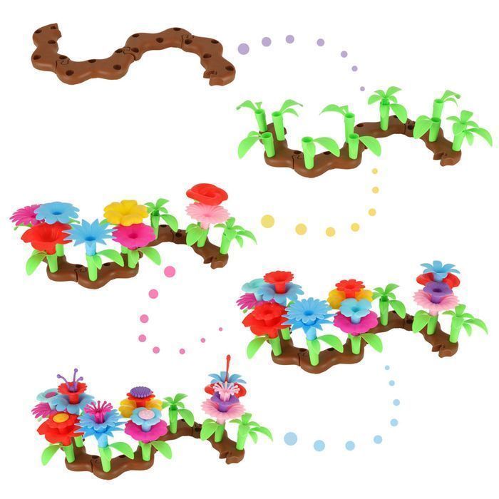 kwiatki klocki kreatywne ogród kwiatowy 48 elementów