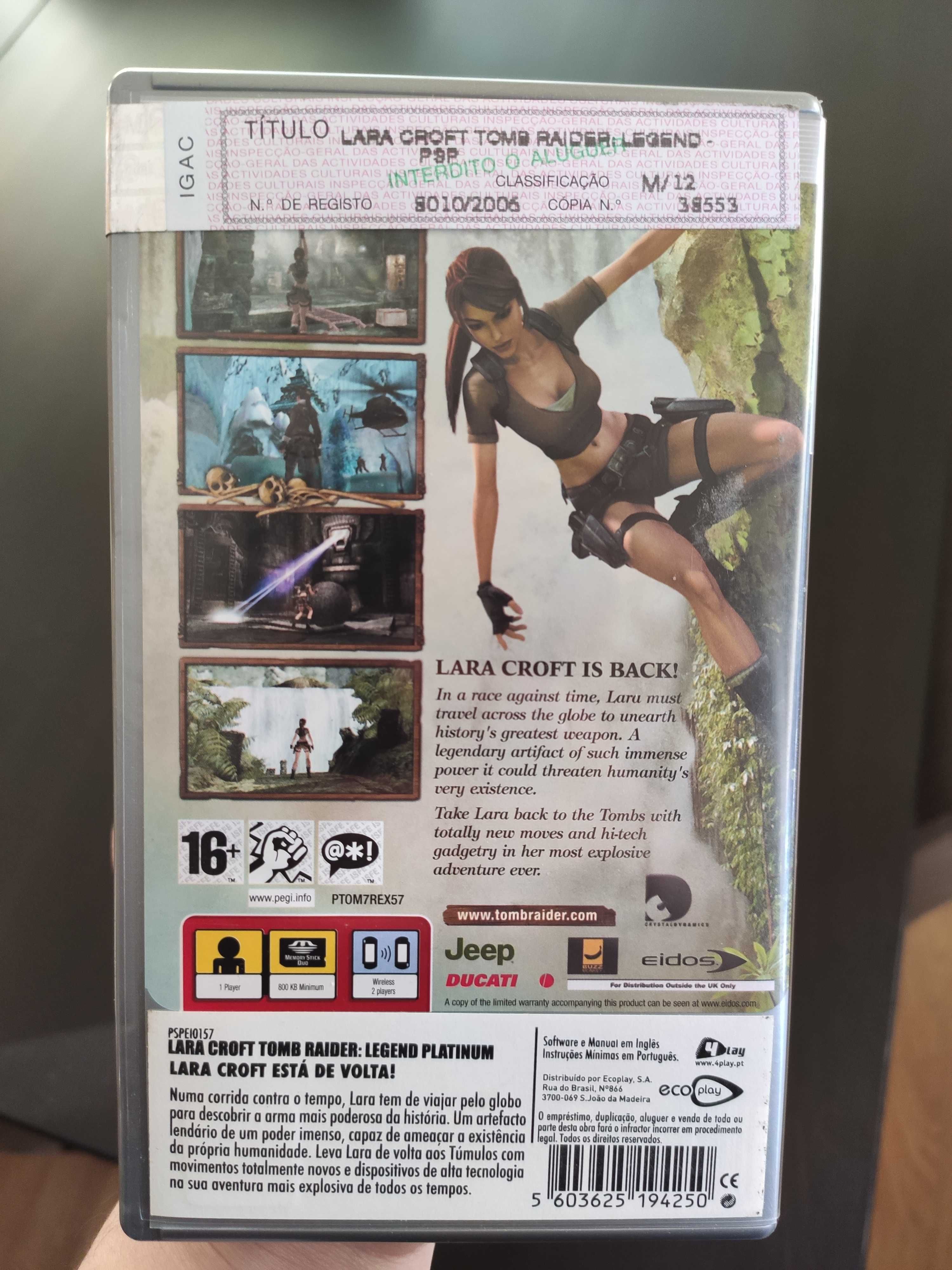 Jogo "Lara Croft Tomb Raider Legend" PSP