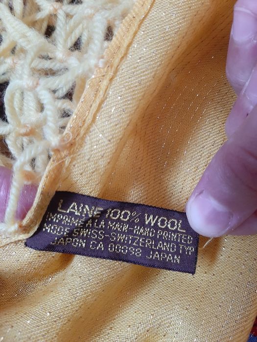 Японська хустка, хустина, вовна, шерсть, вінтаж