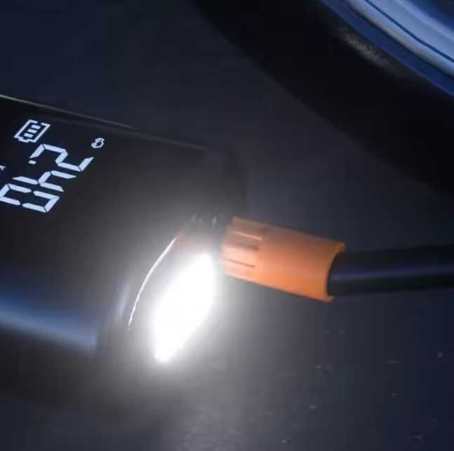 Mocna Pompka Sprężarka 3W1 Zawór START-STOP Kompresor POWERBANK AUTO