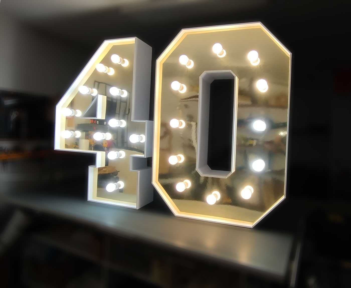 Cyfry 3D urodzinowe  40-stka