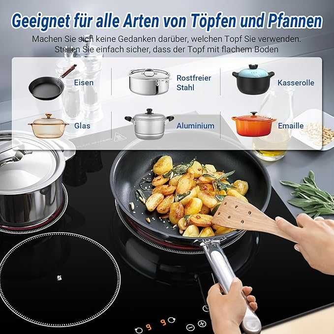 AMZCHEF FS-R55S-PRS01B płyta ceramiczna grzewcza ze szkła ceramicznego