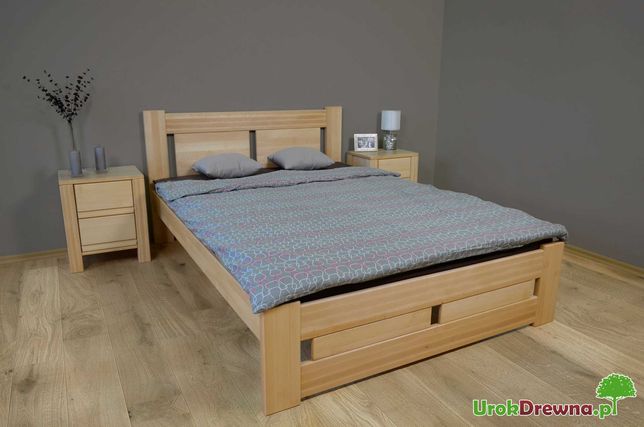 Łóżko drewniane bukowe do sypialni NELA szybka dostawa cały kraj