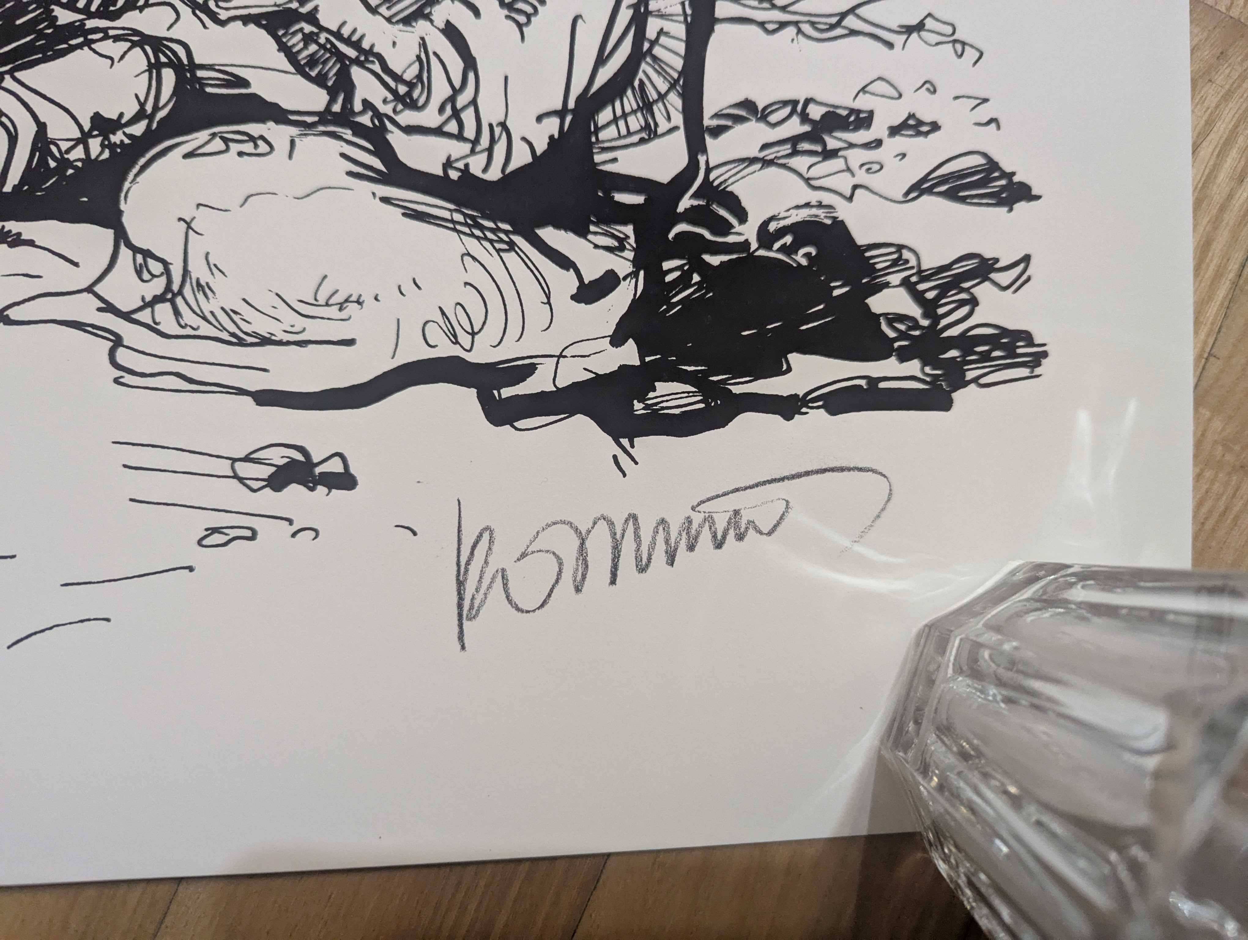 Imponujący sitodruk Chninkel - Rosiński podpis, limit. i nr.,# Thorgal
