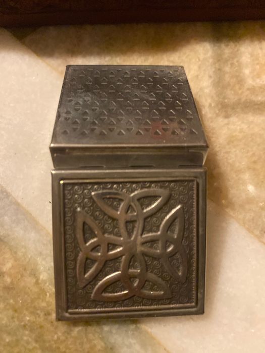 Caixa de rapé Casquinha Arte Déco Antiga 3,8 cm