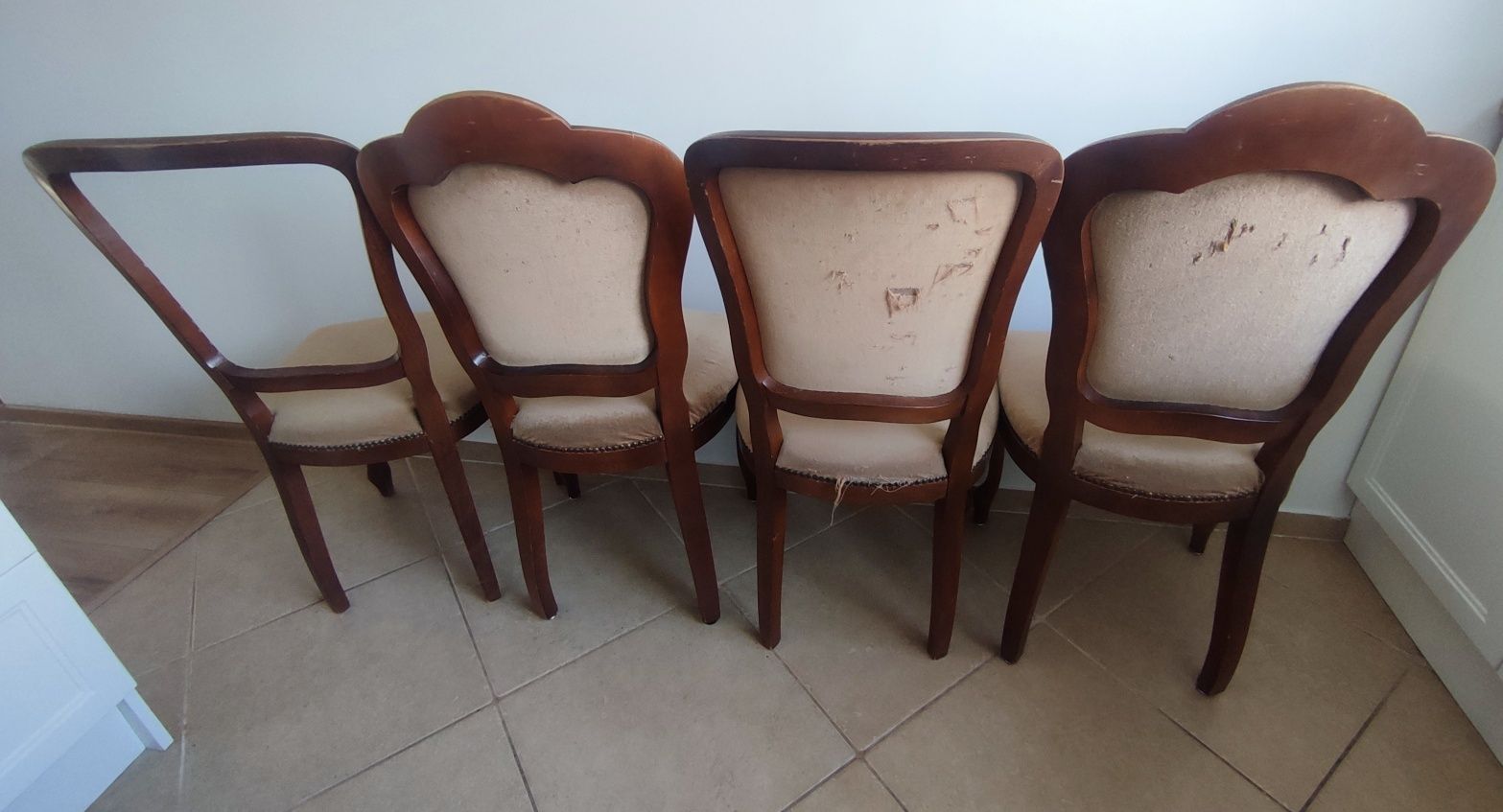 Krzesła tapicerowane Ludwik stylowe antyczne klasyczne rustyklane