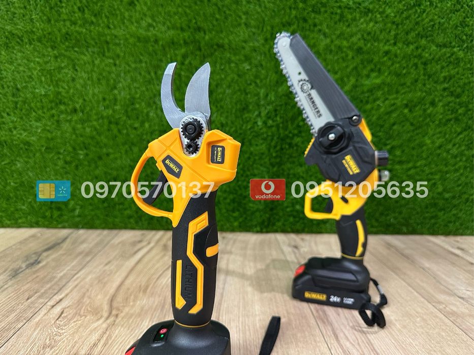 Набір 2/1 DeWALT Секатор DCMPP540P1  + Міні пилка DCM160N 2АКБ 24V 5Ah