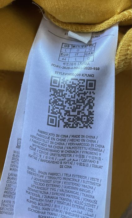 Bluza z kapturem Guess musztardowa damska r. L