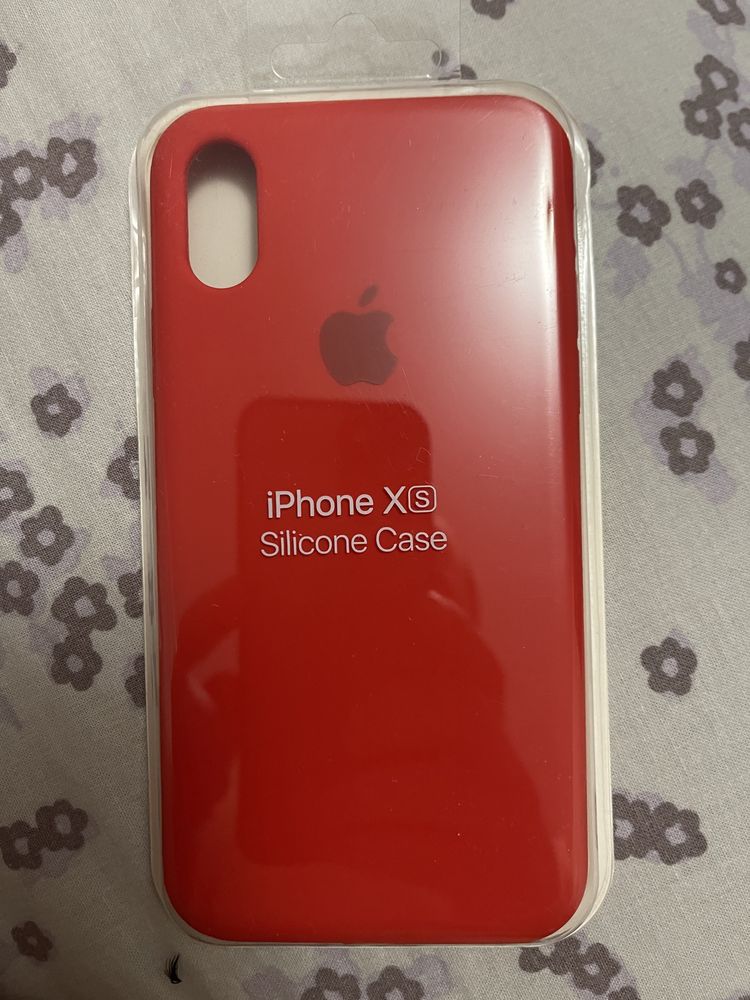 Чехол Apple silicone case for iPhone X/XS с микрофиброй