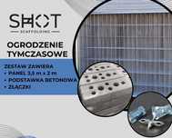 NOWE Ogrodzenie tymczasowe/ ogrodzenie budowlane przenośne 98 m