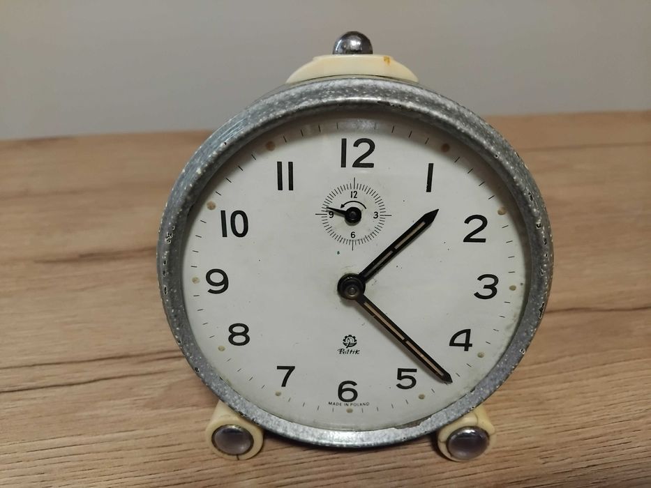 Poltik budzik polski zegar ponad 50 letni sprawny