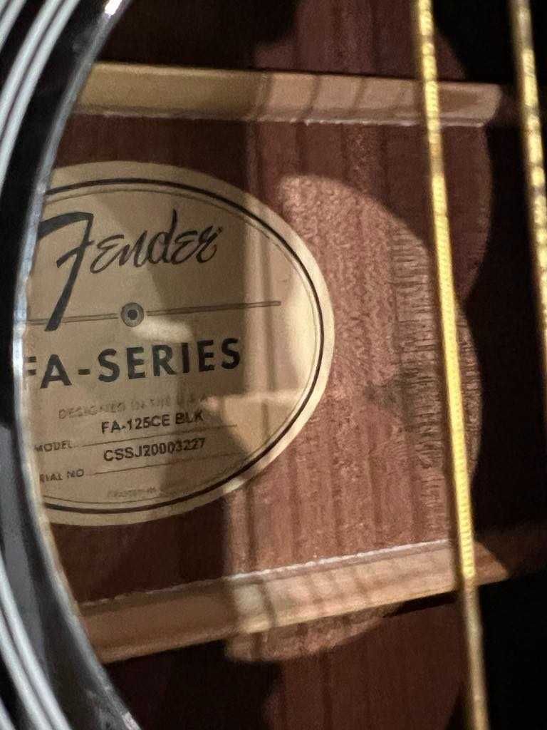 FENDER FA-125CE BLK gitara elektroakustyczna, pokrowiec/Komis Krzysiek