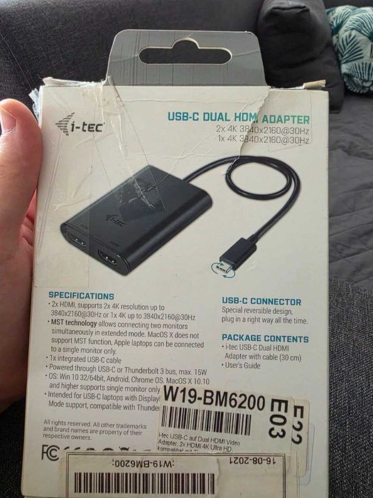 Adapter i-tec USB-C Dual HDMI 4K - Podłącz dwa monitory
