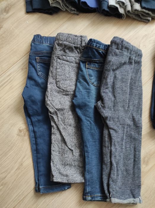 Spodnie dresowe jeansowe eleganckie 80 86