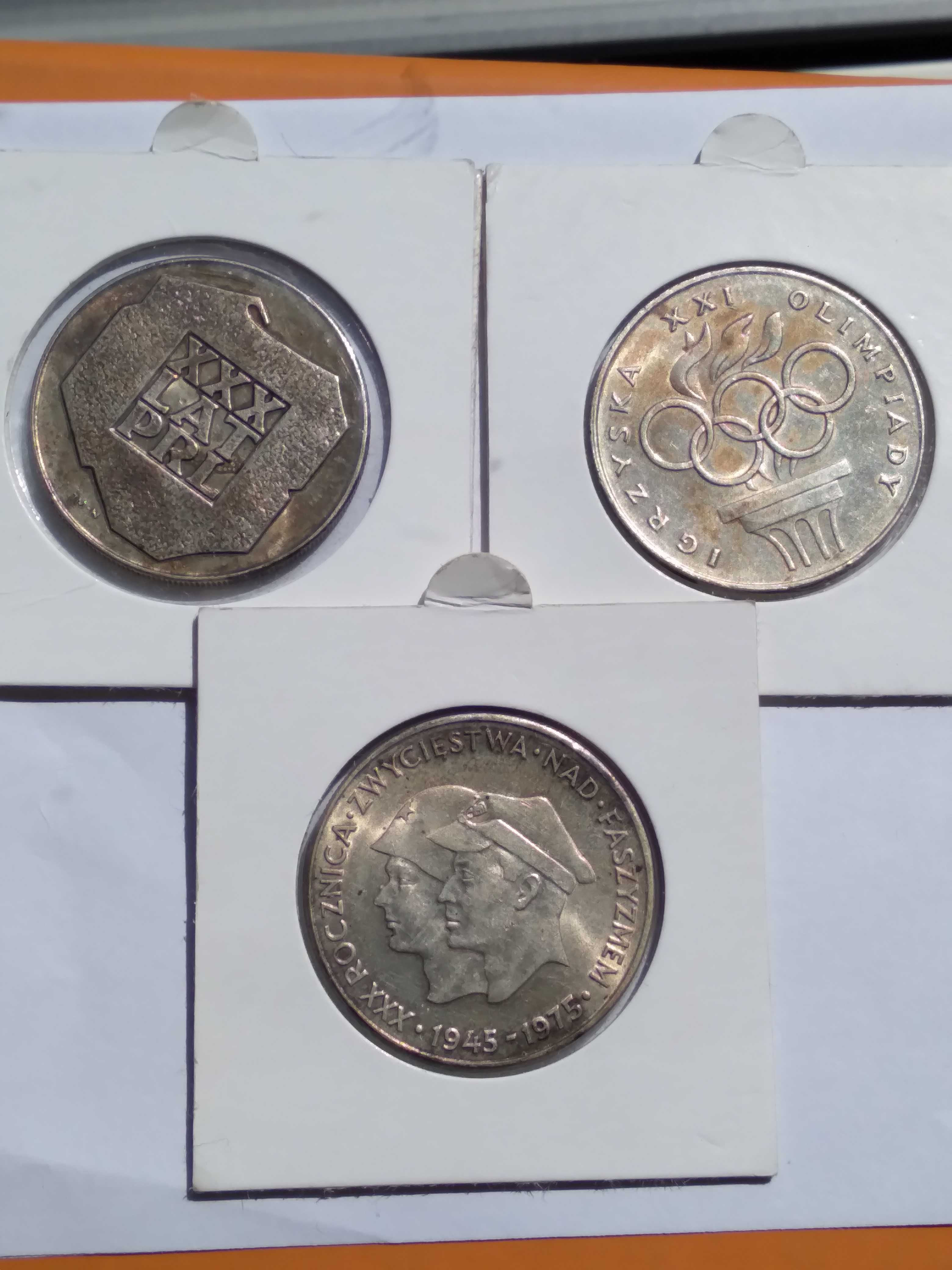 Zestaw monet 5 marek 1934, 1935, 2 marki 1937, 3 x 200 złotych prl