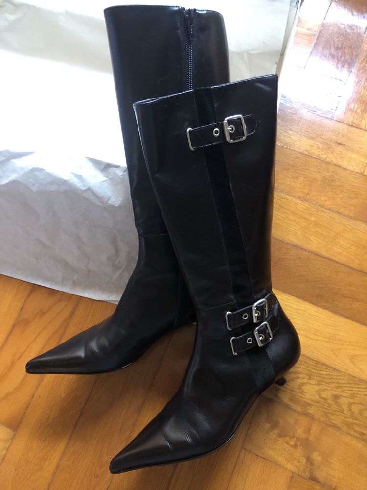 Botas pretas cano alto 37