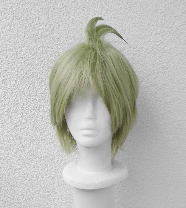 Rantaro Amami Danganronpa wig peruka zielona cosplay krótka