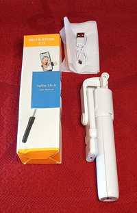 Bluetooth селфи палка с наполняющим светом R1S White (трипод, штатив)