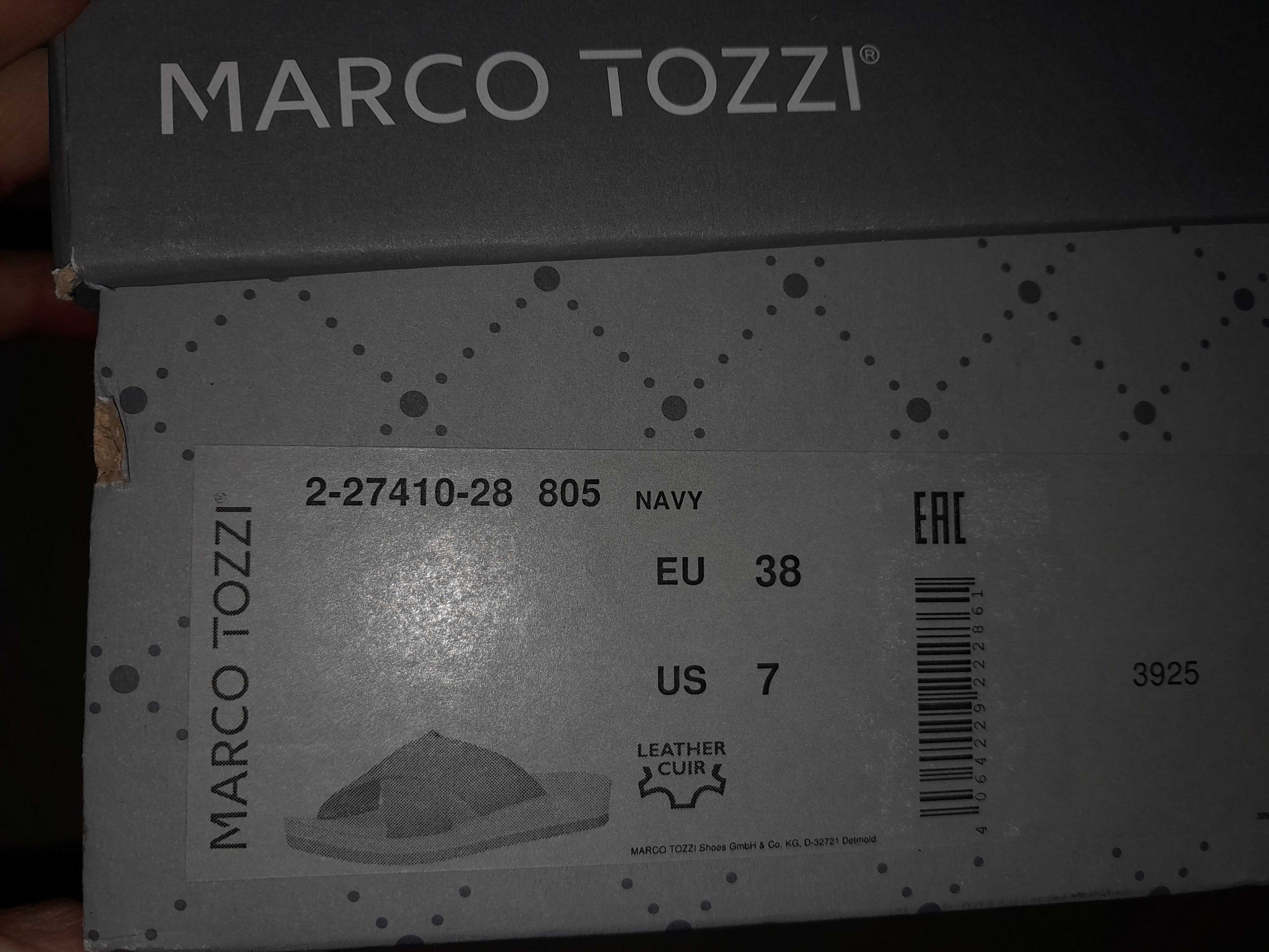 Klapki Marco Tozzi 38 jak Nowe