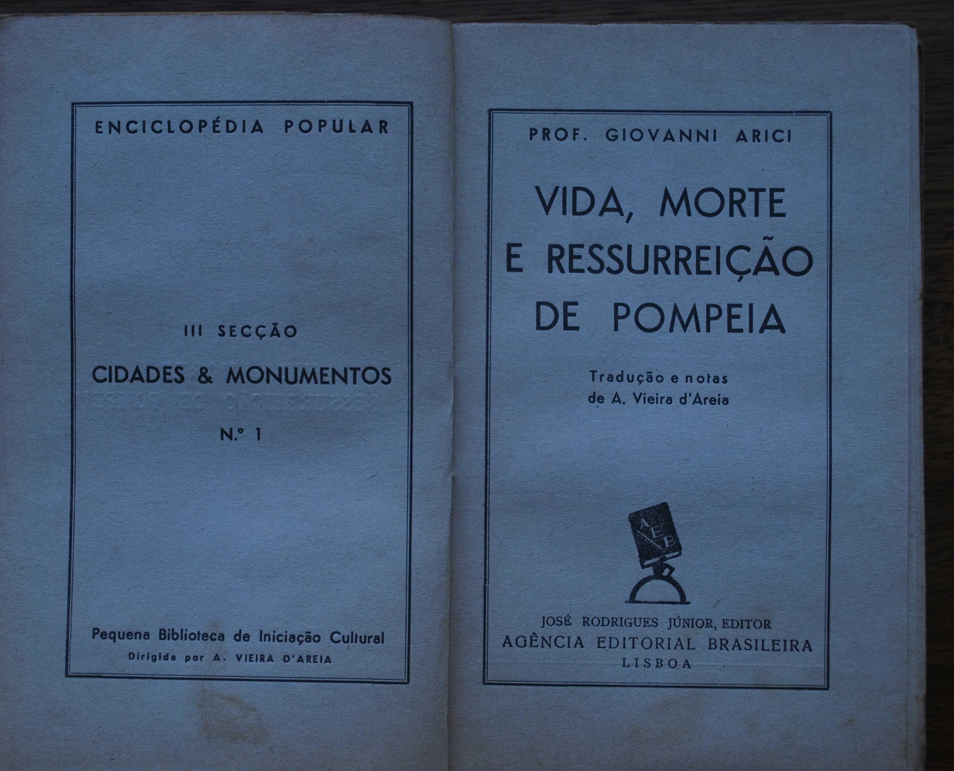 Vida Morte e Ressurreição de Pompeia - Ano Edição 1945