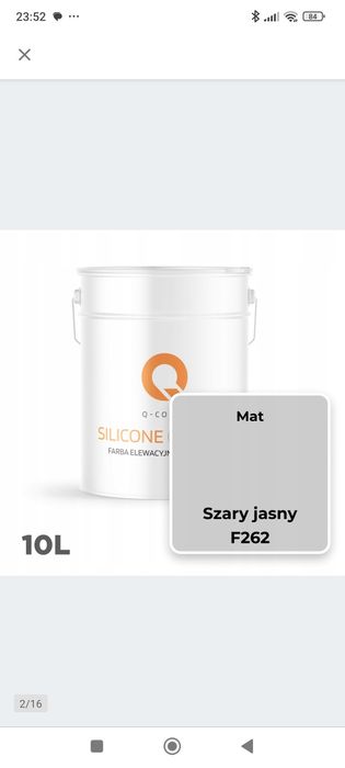 Farba elewacyjna silikonowa Szary jasny