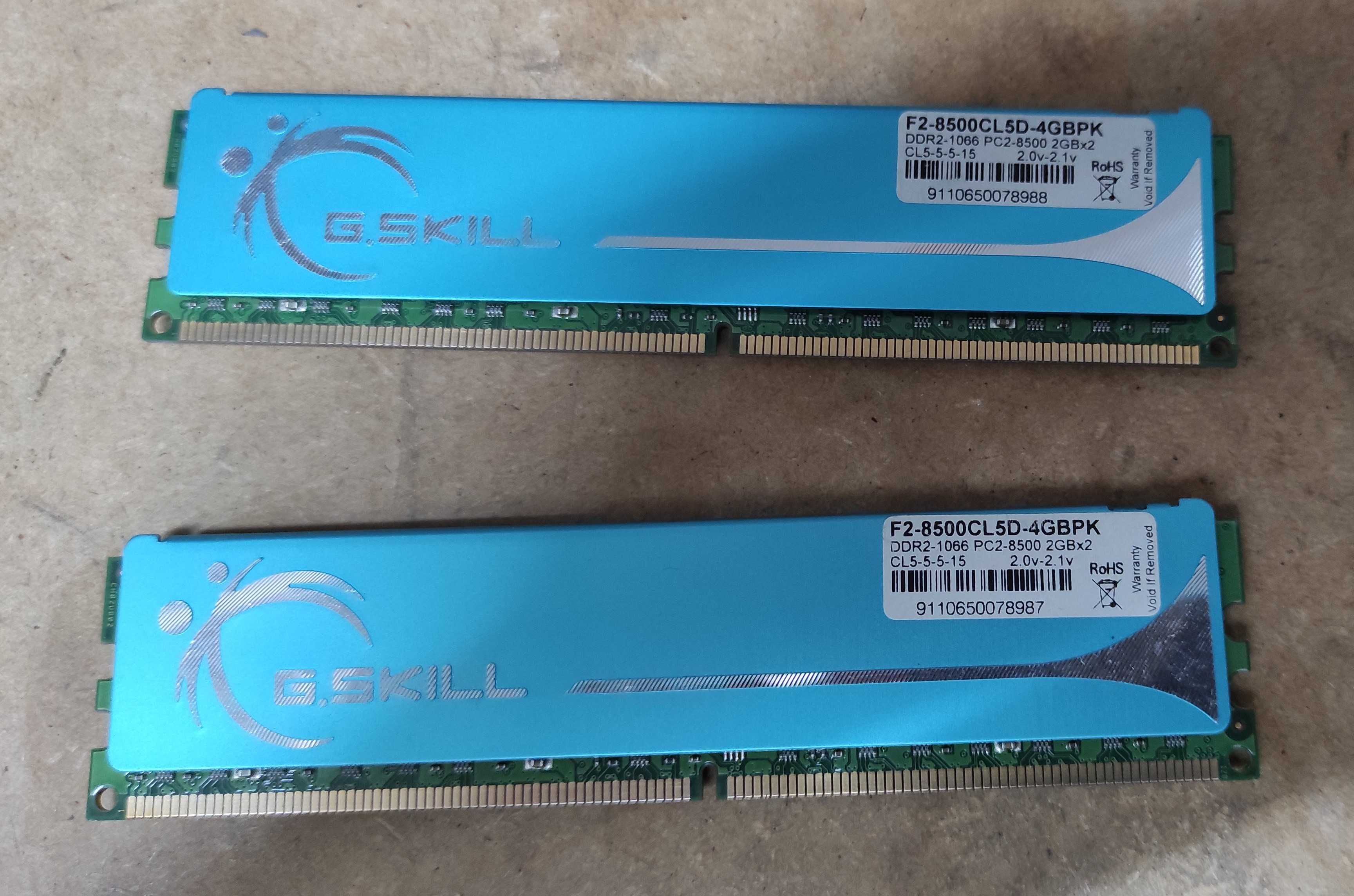 Kit RAM 4Gb (2x2Gb) DDR2 1066MHz pc2-8500 Gskill f2-8500cl5d-4gbpk
