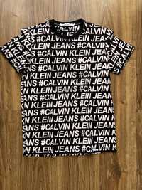 T-shirt koszulka Calvin Klein Jeans czarna - roz. S