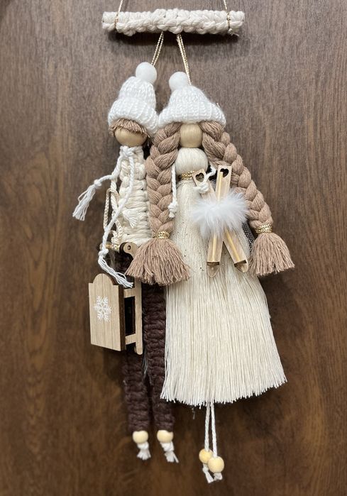 Макраме, хлопчик та дівчинка ручна робота