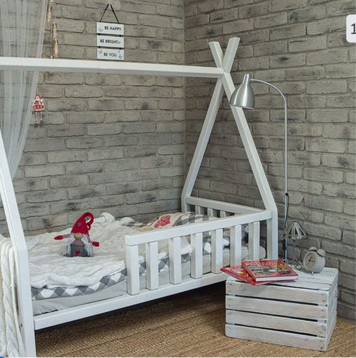Drewniane łózko dla dzieci Tipi 170x90