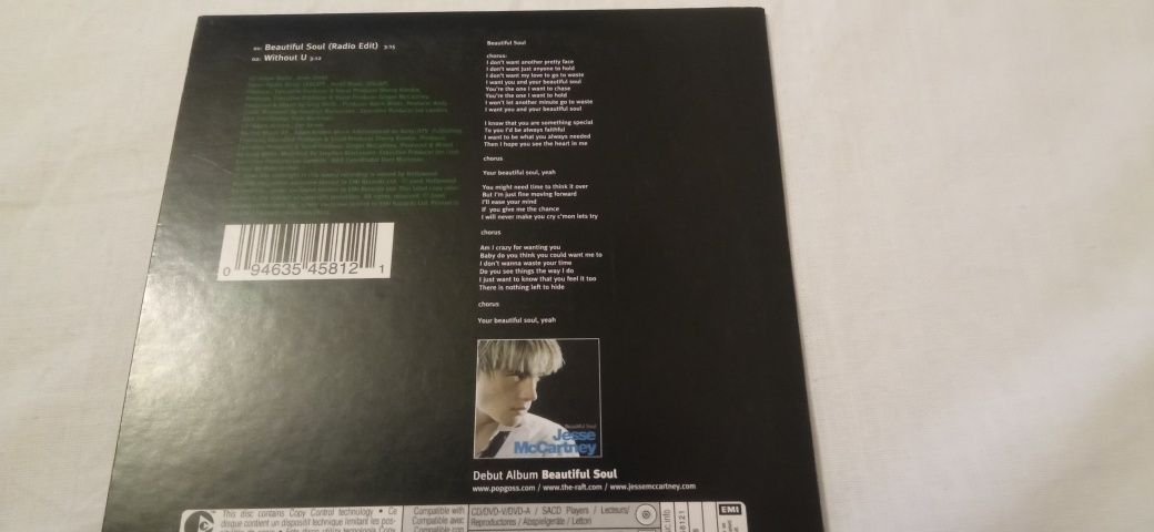 Jesse McCartney beautiful Soul płyta CD