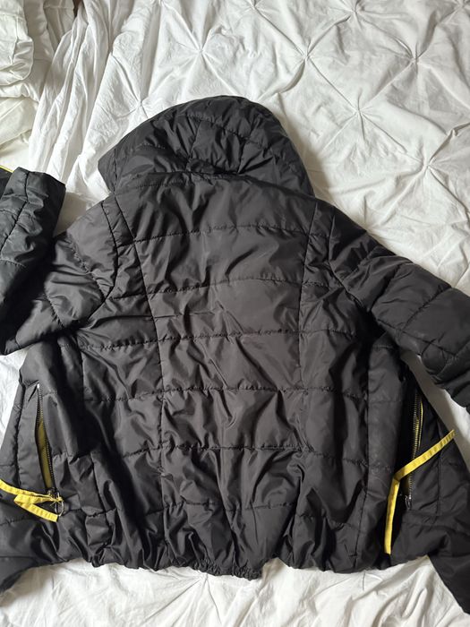 Kurtka damska używana, czarno-żółta, rozmiar M