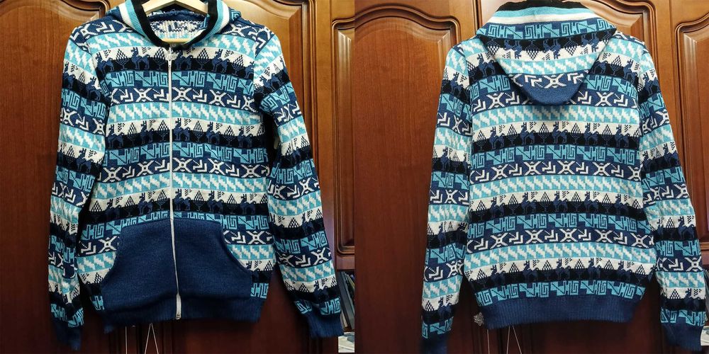 Новая трикотажная куртка с скандинавским узором — стиль, тепло комфорт