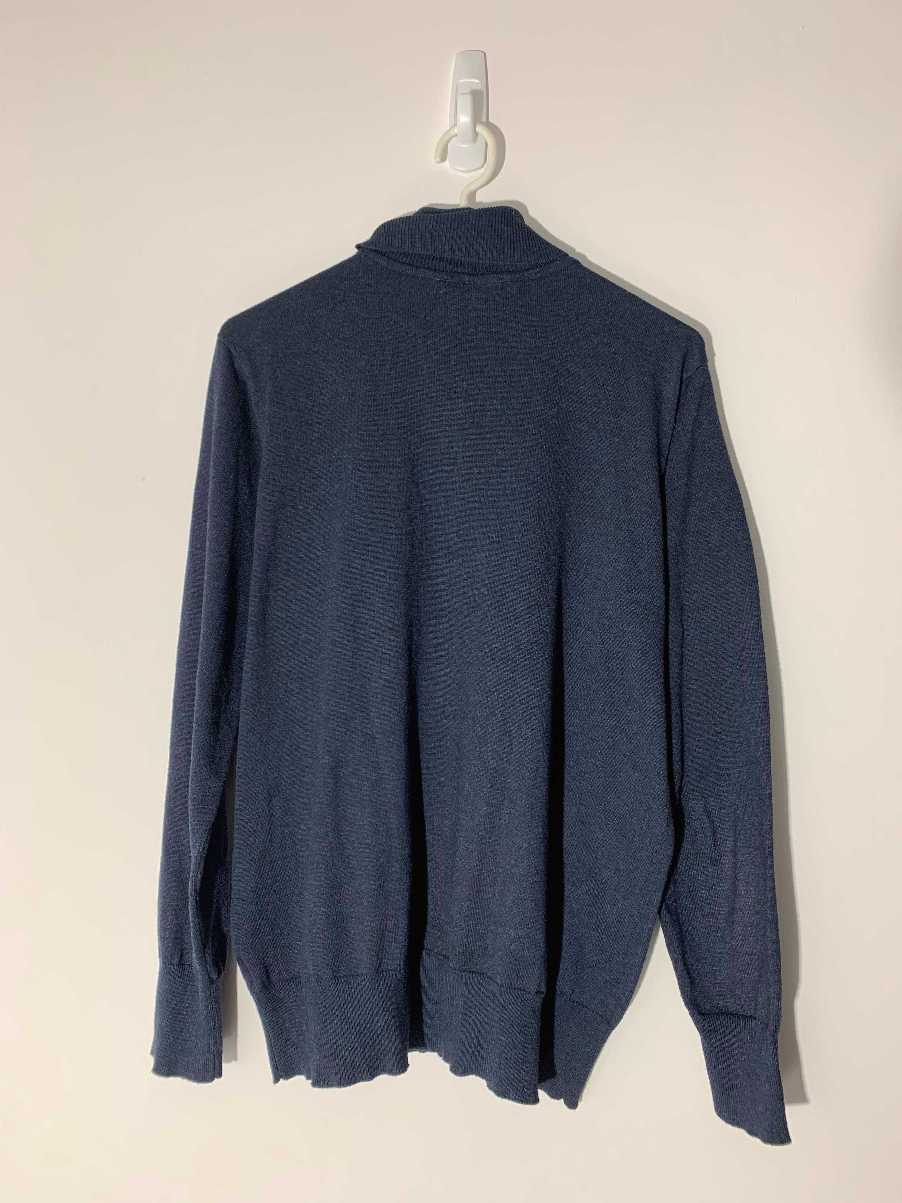 golf L M klasyczny granatowy sweter basic bluzka gładka casual