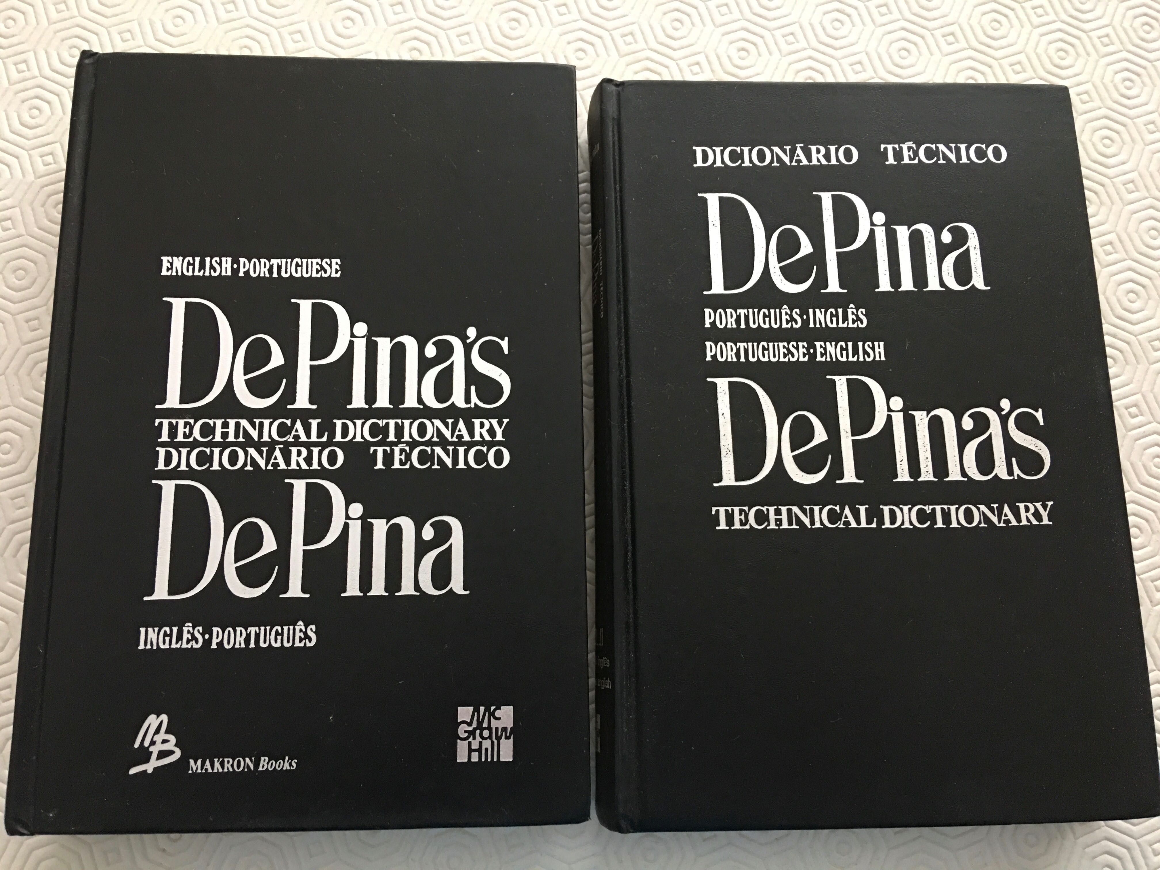 Dicionário técnico De Pina Vol.I ing/port & Vol. II port/ing