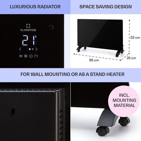 Grzejnik konwekcyjny Bansin Crystal Smart 2500W