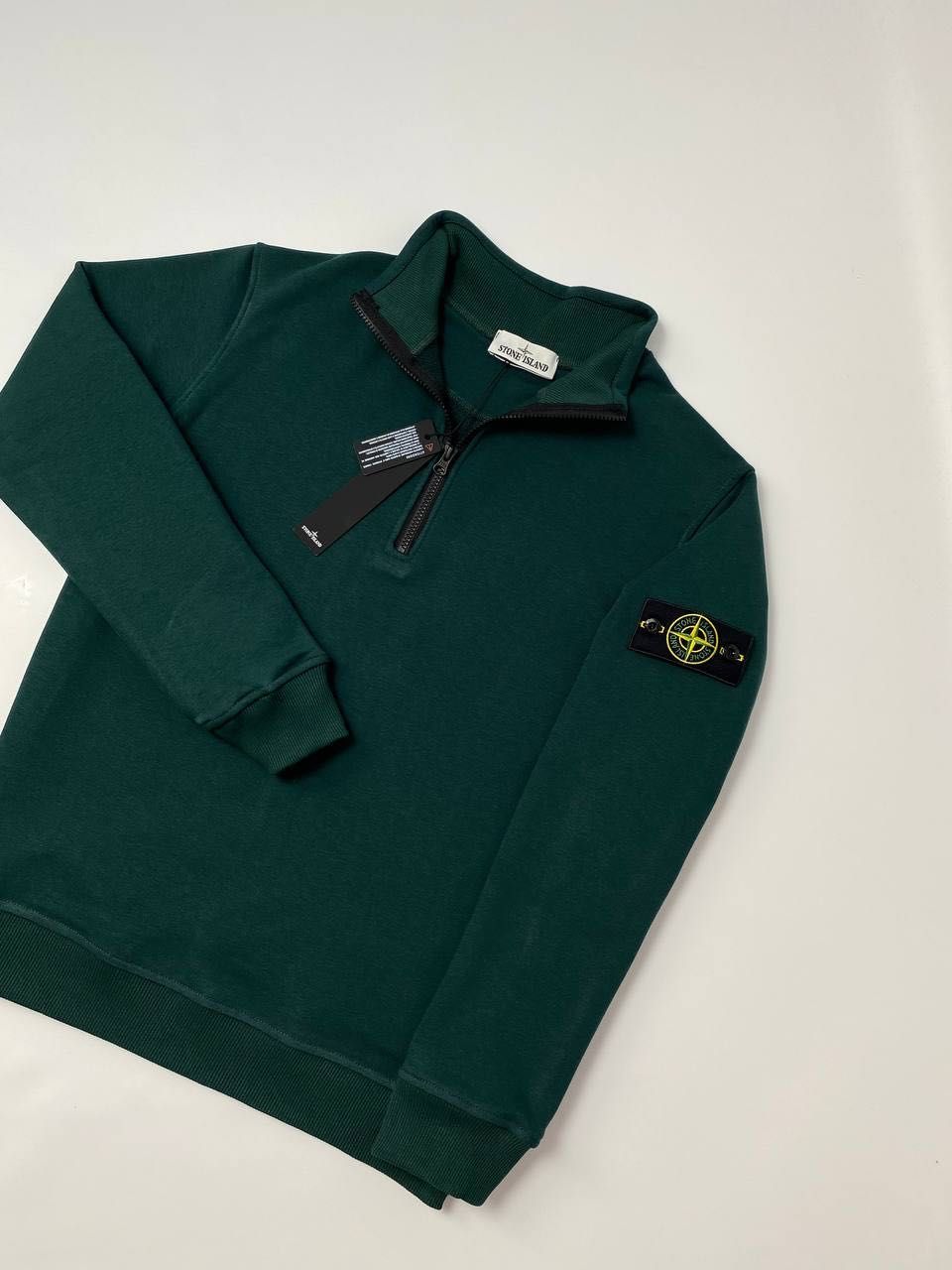 Зіп Світшот Stone Island - Зелена Кофта Стон Айленд - Зип Худі Стонік