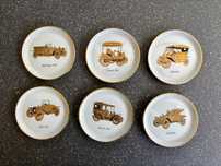 Konfiturówki Furstenberg 6 szt,  stare automobile porcelana vintage